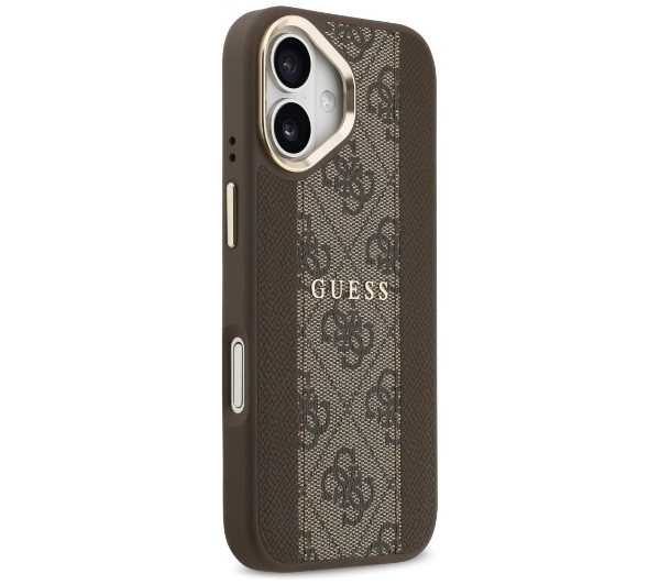 Guess 4G Stripe MagSafe do iPhone 17 brązowy