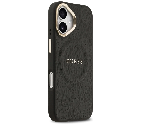 Guess Peony Hot Stamp MagSafe do iPhone 17 czarny
