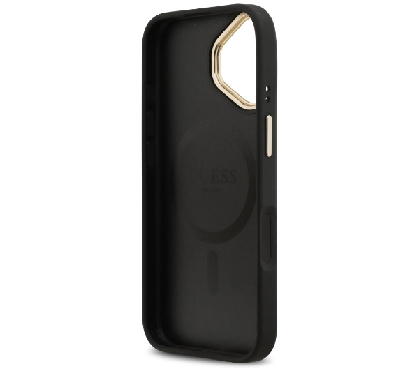 Guess Peony Hot Stamp MagSafe do iPhone 17 czarny