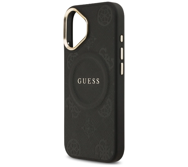 Guess Peony Hot Stamp MagSafe do iPhone 17 czarny