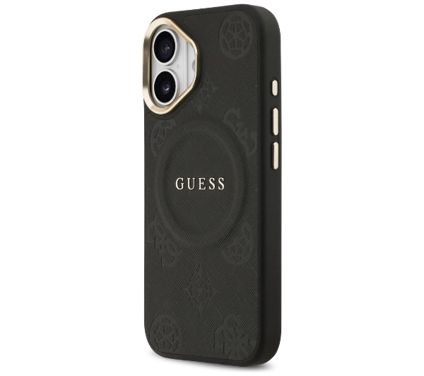 Guess Peony Hot Stamp MagSafe do iPhone 17 czarny
