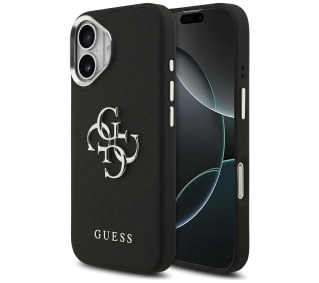 Guess Grained Big 4G Classic Logo do iPhone 17 czarny