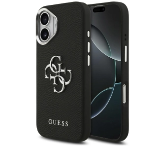 Etui Guess Grained Big 4G Classic Logo do iPhone 17 czarny