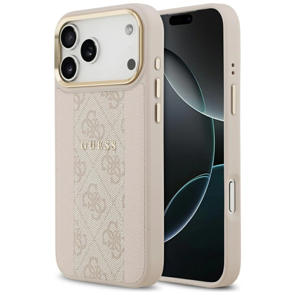 Etui Guess 4G Stripe MagSafe do iPhone 17 Pro Max różowy