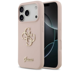Etui Guess Silicone Big 4G Script do iPhone 17 Pro różowy