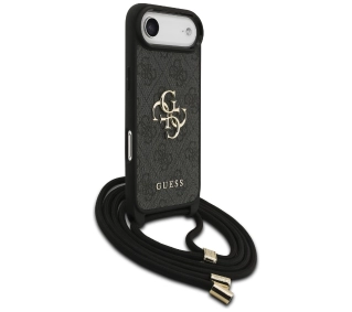 Guess 4G Big Logo Cord Stap Crossbody do iPhone Air Czarny