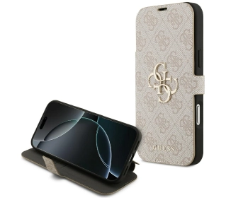 Guess Book 4G Metal Logo do iPhone 17 Pro Max Różowy