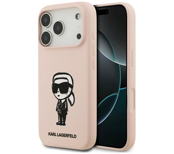 Karl Lagerfeld Silicone Karl Sketch & Logo MagSafe do iPhone 17 Pro Różowy