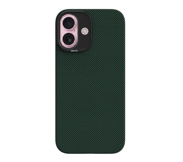 Yaxo Aramid Fiber Ultra Slim Case MagSafe iPhone 17 Ciemnozielony