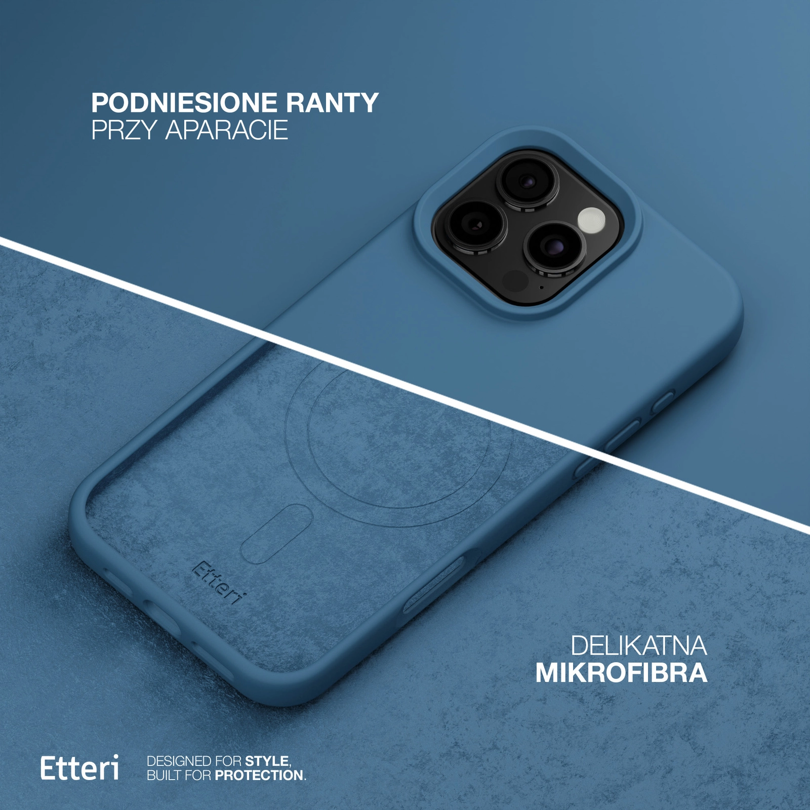 Etui Etteri Silicone Case do iPhone 15 Niebieski