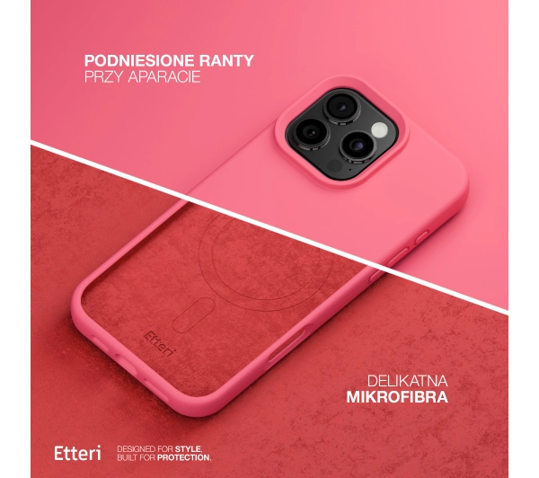 Etteri Silicone Case do iPhone 16 Pro Malinowy