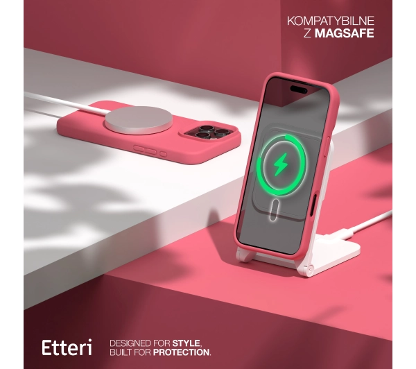 Etteri Silicone Case do iPhone 16 Pro Malinowy