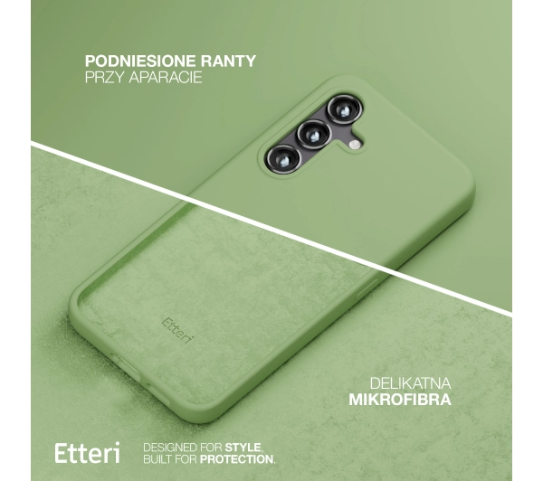 Etteri Silicone Case do Galaxy S25 Plus Zielony