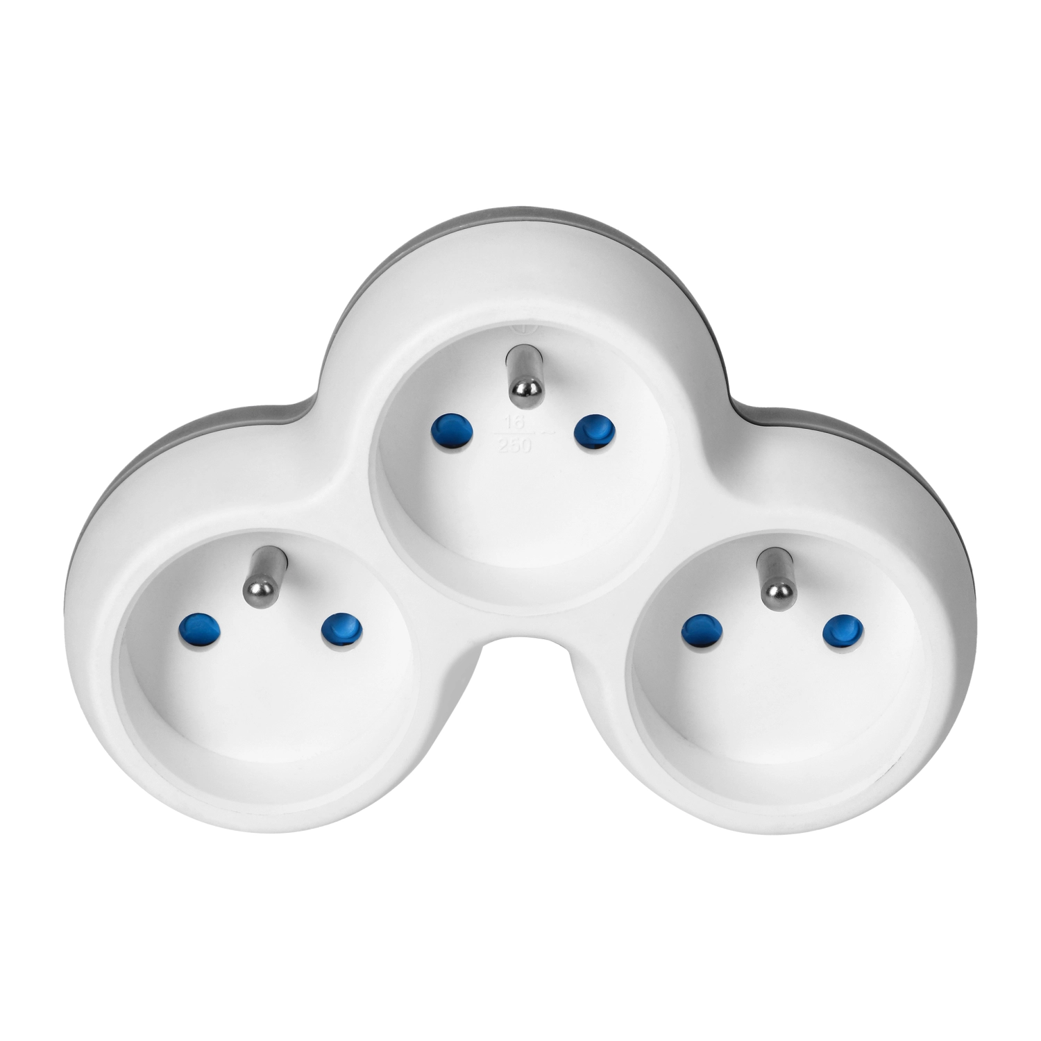 Rozgałęziacz Orno OR-AE-13239 3 gniazda Biało-szary