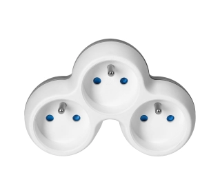 Orno OR-AE-13239 3 gniazda Biało-szary