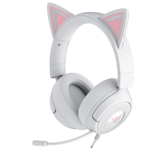 Słuchawki przewodowe z mikrofonem Razer Kraken Kitty V3 X Nauszne Biały