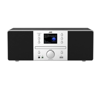 Wieża JVC RD-E874B 15W WI-Fi Bluetooth Radio FM, DAB Internetowe Czarno-srebrny