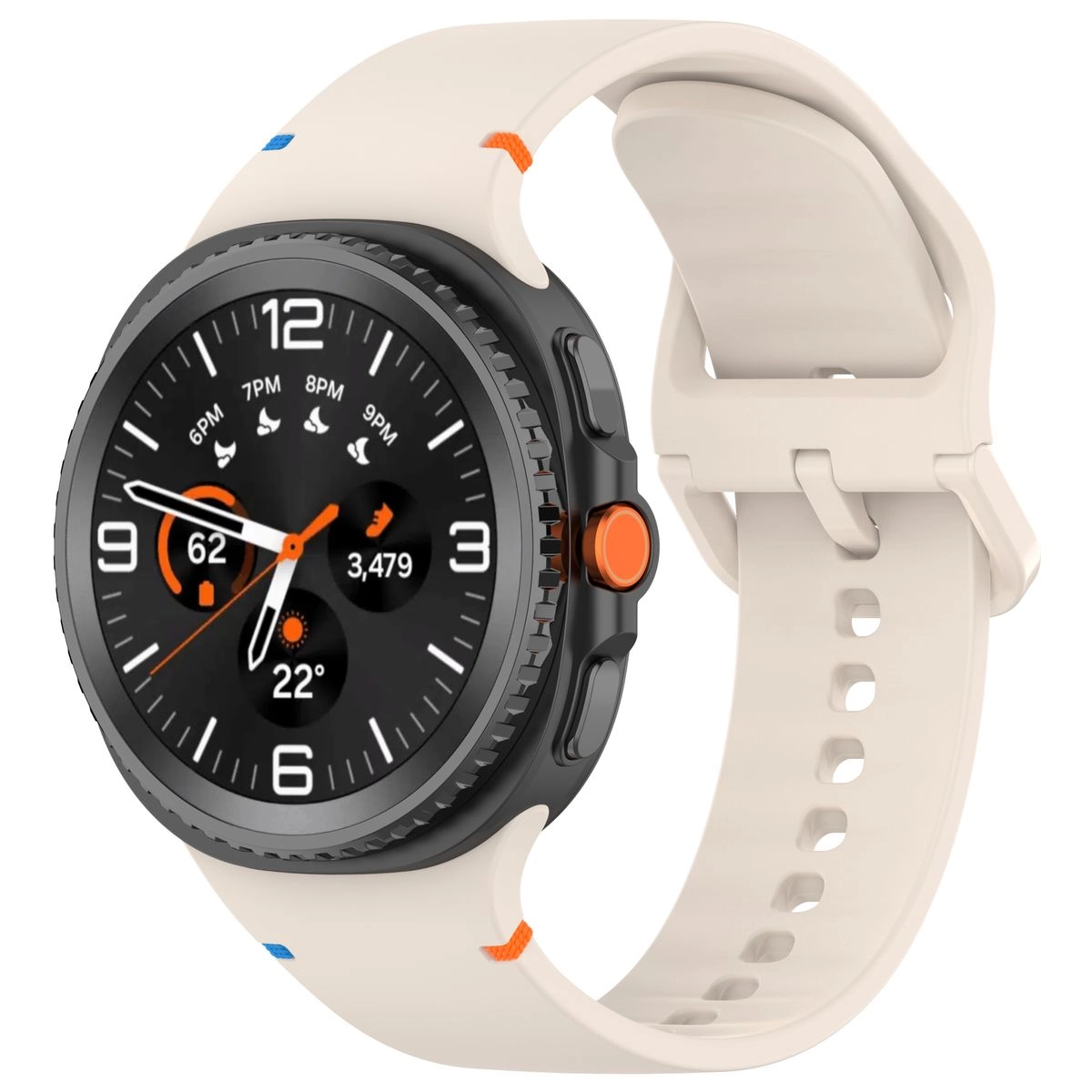 Pasek Bizon Strap Watch Silicone G do Samsung Galaxy Watch 8 40 mm / 44 mm / Samsung Galaxy Watch 8 Classic 46 mm beżowy