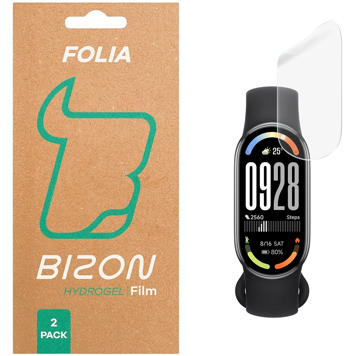 Folia ochronna Bizon matowa Film Sun do Xiaomi Smart Band 10 - 2 sztuki