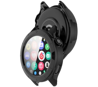 Nakładka na tarczę Bizon ze szkłem do Xiaomi Watch S4 czarny