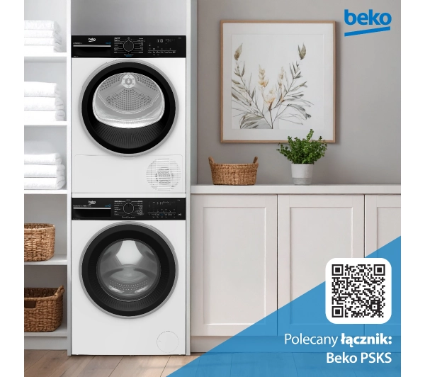 Beko pralka b300 BM3WFSU37015WBPB EnergySpin Slim 7kg 1000obr/min + suszarka b300 BM3T37239WBPB Slim 47cm 7kg - Kup na Raty - RRSO 0%