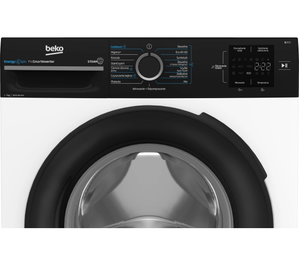 Beko pralka b300 BM3WFSU37015WBPB EnergySpin Slim 7kg 1000obr/min + suszarka b300 BM3T37239WBPB Slim 47cm 7kg - Kup na Raty - RRSO 0%