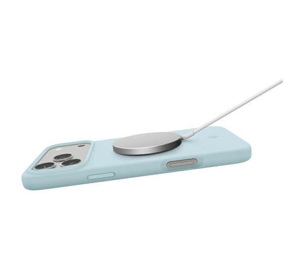 Spigen Silicone Fit MAG MagSafe do iPhone 17 Pro Max Niebieski