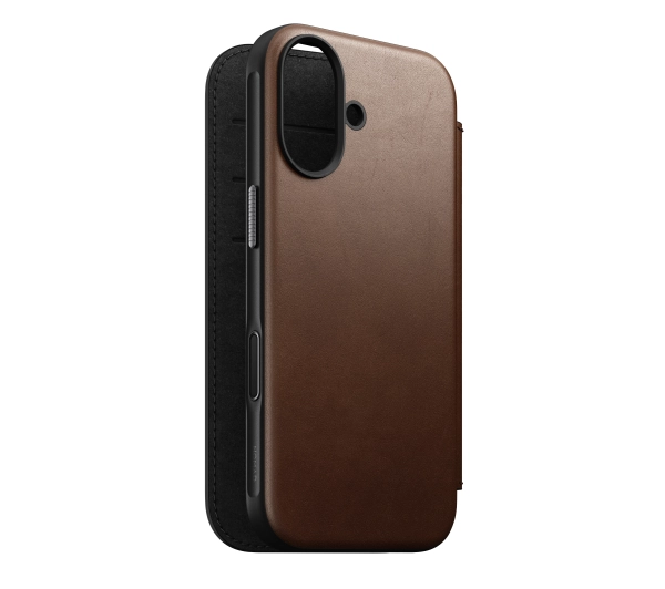 Nomad Modern Leather Folio do iPhone 17 Brązowy