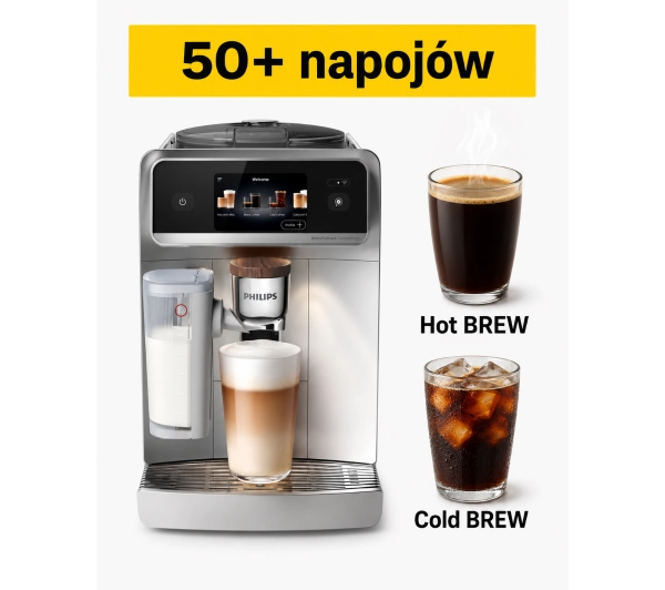 Philips 8000 LatteGo Pro Café Aromis EP8757/20 Kawa na zimno Szerokość 25,1cm