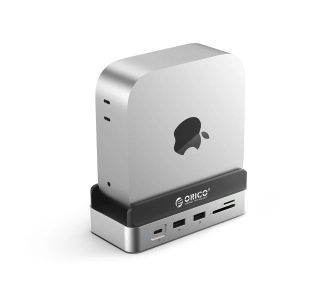 Stacja dokująca Orico VS10-SV-EP do MacMini M4 USB-C 10 Gbps z obudową M.2 NVMe Srebrny