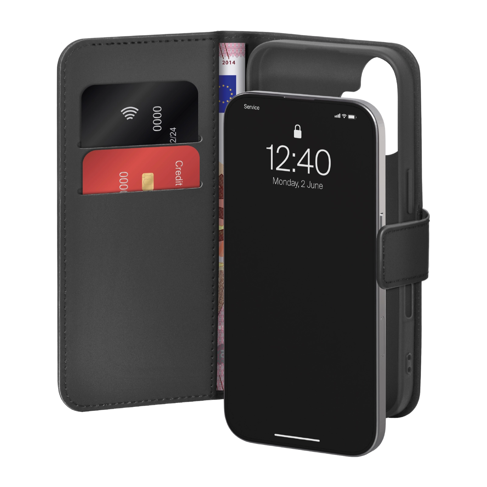 Etui Puro Wallet Stand do iPhone 17 Czarny