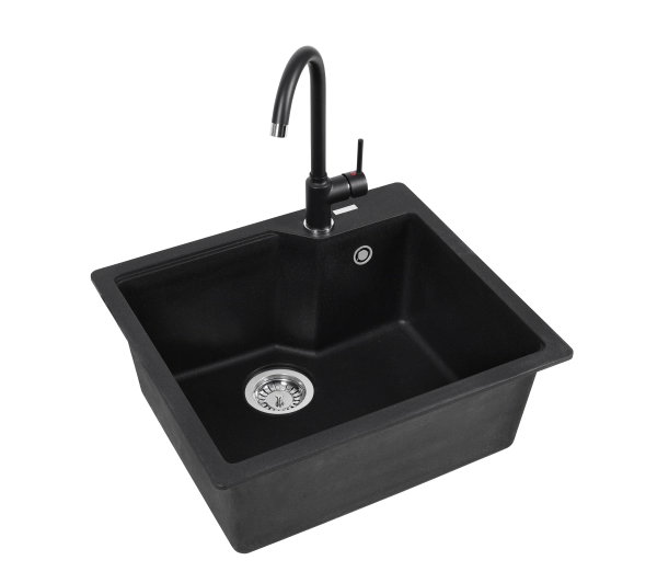 Zlewozmywaki z baterią - Franke UBG 610 Granitowy Onyx + bateria Pola Onyx