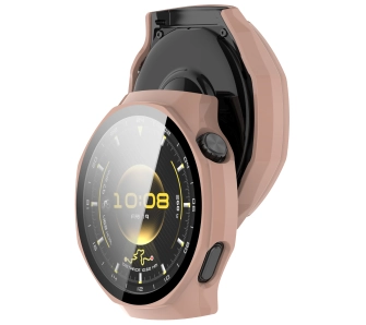 Nakładka na tarczę Bizon ze szkłem do Huawei Watch GT6 Pro 46mm Różowy
