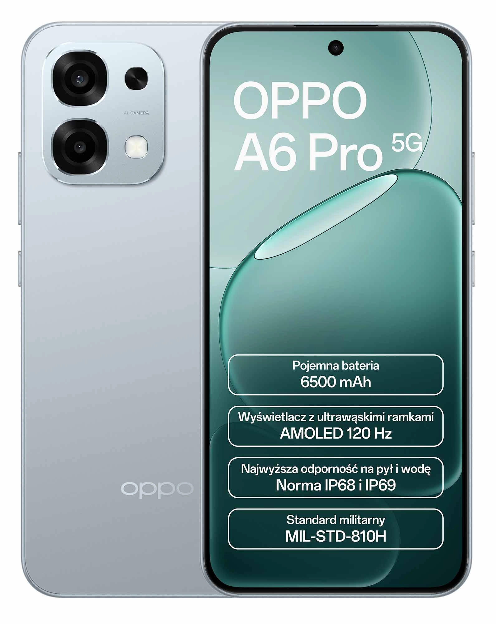 Smartfon OPPO A6 Pro 5G 8/256GB 6,57" 120Hz 50Mpix Tytanowy