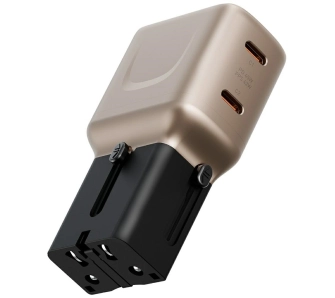 Ładowarka sieciowa Energea TravelGo Adapter 2x USB-C 45W Złoty