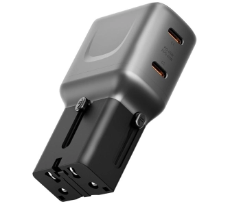 Ładowarka sieciowa Energea TravelGo Adapter 2x USB-C 45W Grafitowy