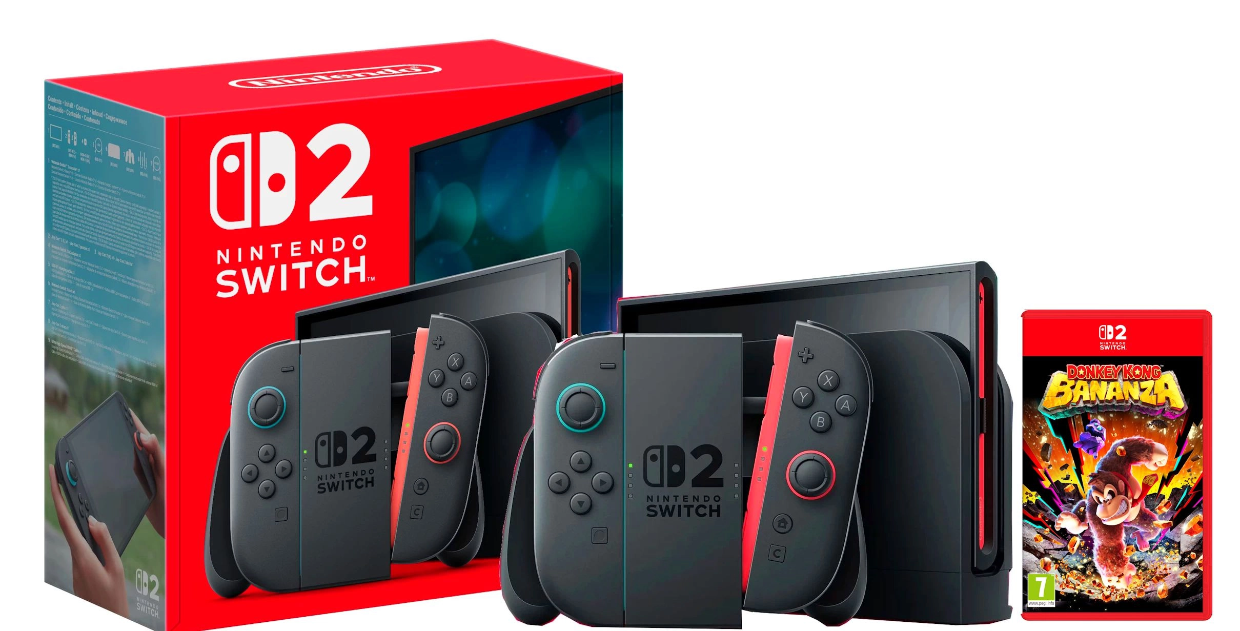 Konsola Nintendo Switch 2 Joy-Con Czarny + Donkey Kong Bananza