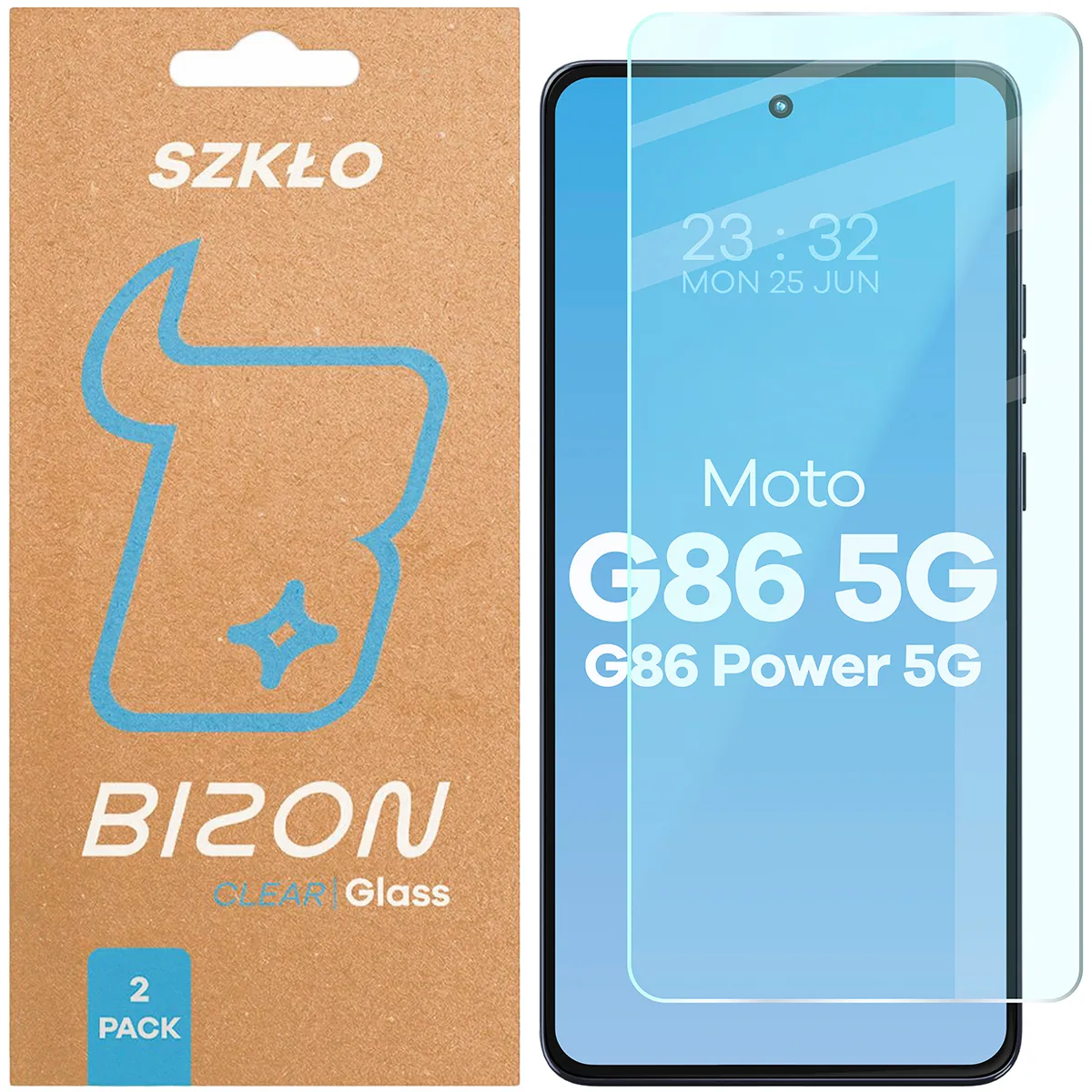 Szkło hartowane Bizon Clear Duo do Motorola Moto G86 5G / G86 Power 5G