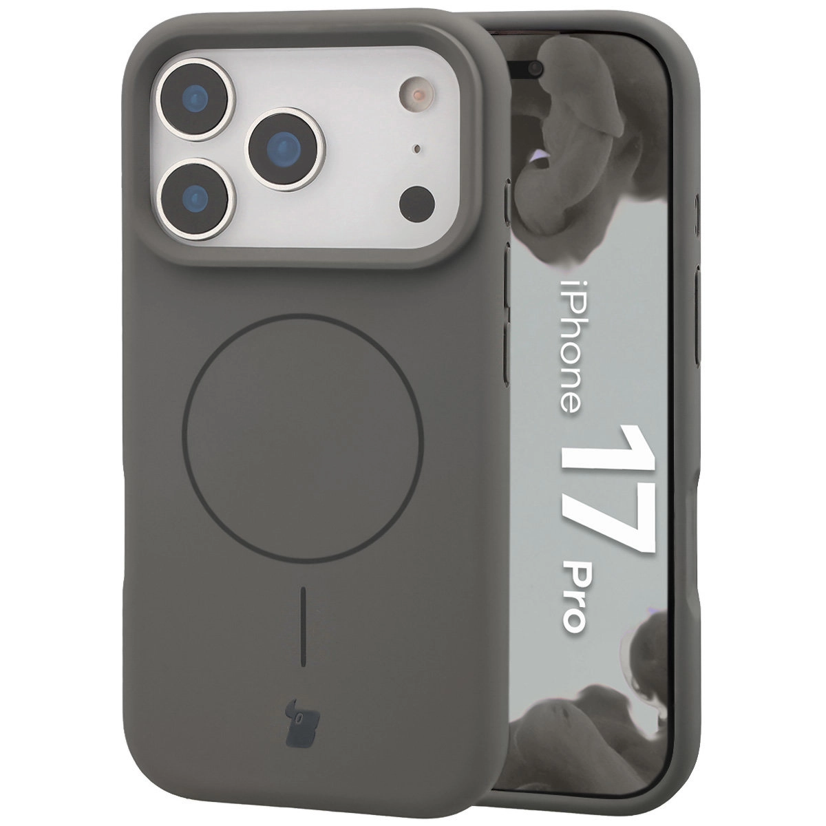Etui Bizon Silikonowe Soft z MagSafe do Apple iPhone 17 Pro Grafitowy
