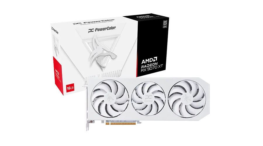 Karta graficzna PowerColor Hellhound Spectal White OC Radeon RX 9070 XT 16GB GDDR6 256bit FSR
