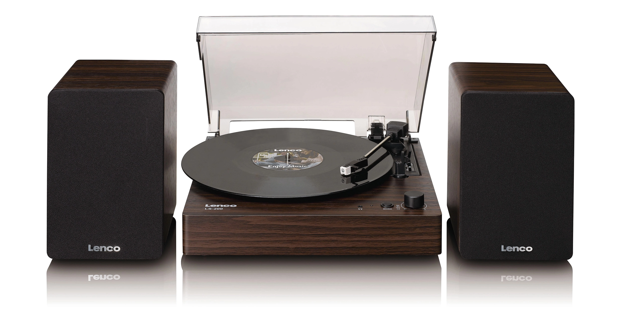 Gramofon Lenco LS-200WD Manualny Napęd paskowy Przedwzmacniacz Brązowy