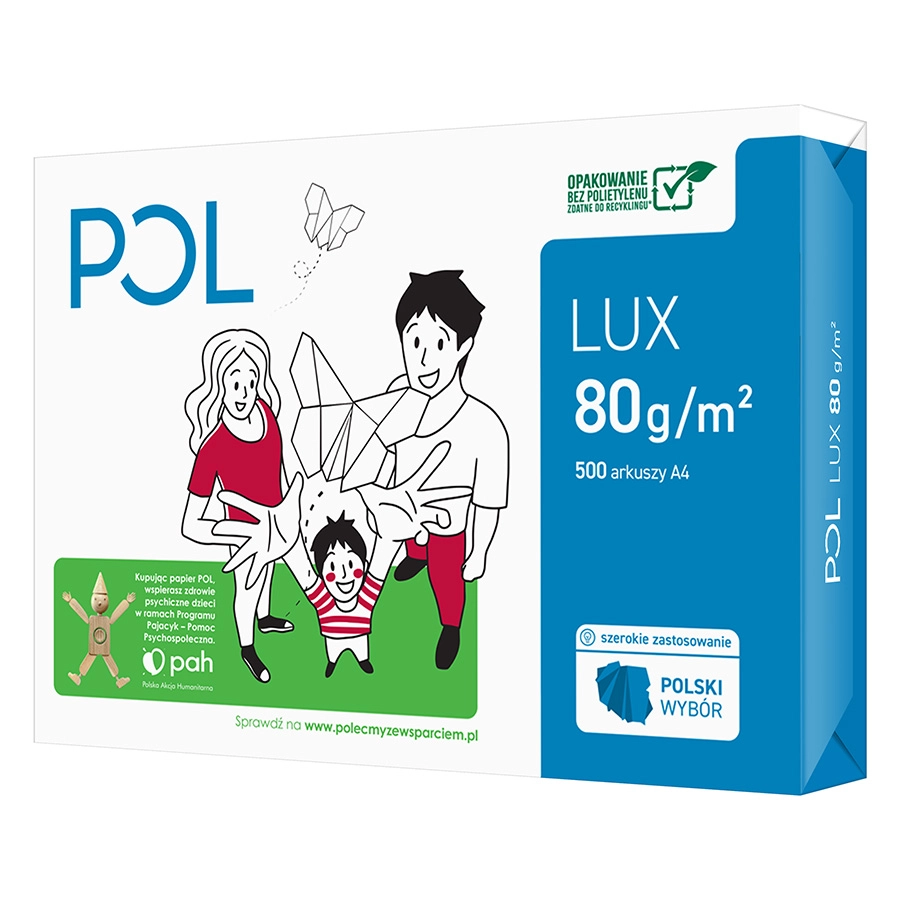 Papier do drukarek POL LUX A4 80 g/m2 500 Arkuszy