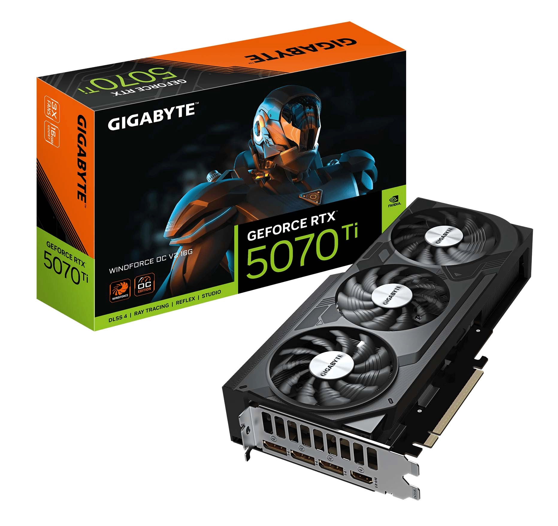 Karta graficzna Gigabyte GeForce RTX 5070 Ti WINDFORCE OC V2 16GB GDDR7 256bit DLSS 4