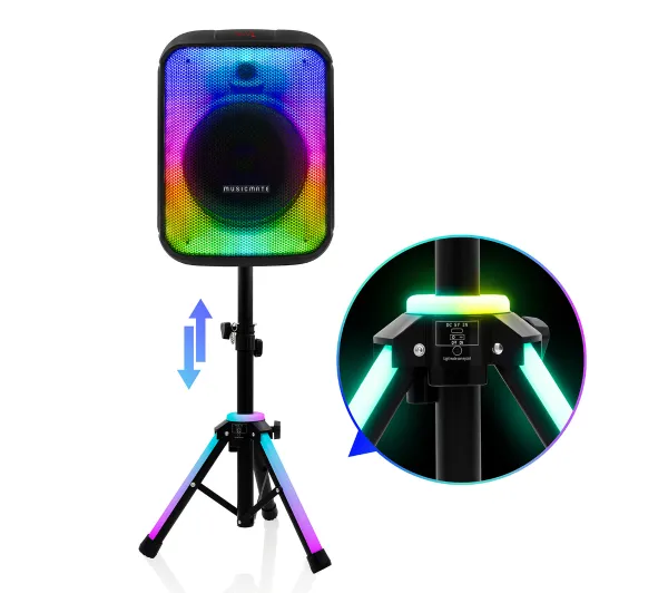Musicmate MM-SC1000 PartyPowerX 400W Bluetooth Radio FM Czarny - Kup na Raty - RRSO 0%