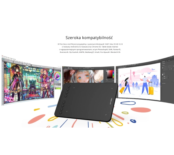 XP-Pen Deco Mini7W Czarny - Kup na Raty - RRSO 0%