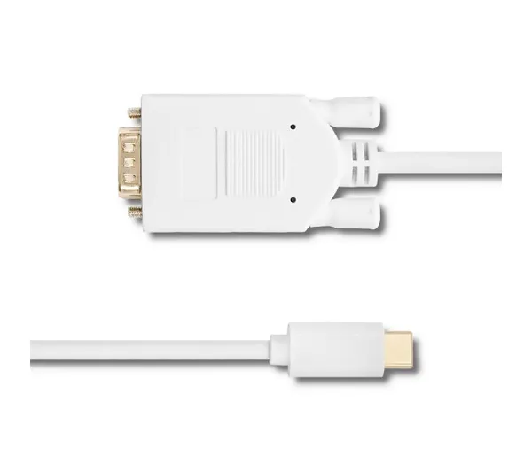 Qoltec 50418 USB 3.1 typ C - VGA Full HD 1m Biały