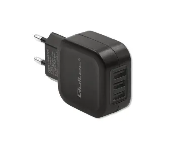 Ładowarka sieciowa Qoltec 50191 3x USB-A 17W Czarny