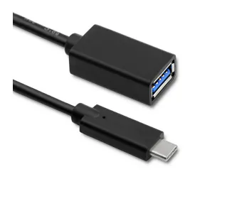 Qoltec 50486 USB-A żeński do USB-C 0,5m Czarny