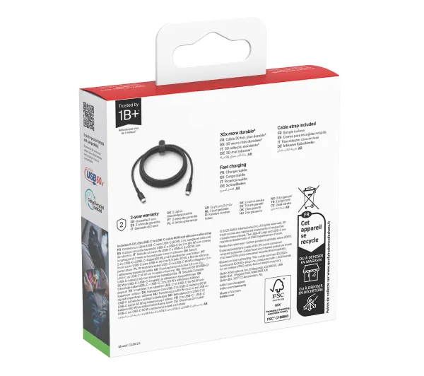 Belkin USB-C do USB-C 60W 2m Czarny