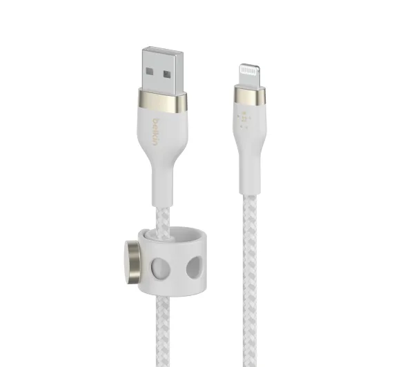 Belkin BoostCharge Pro Flex USB-A do Lightning 2 m Biały